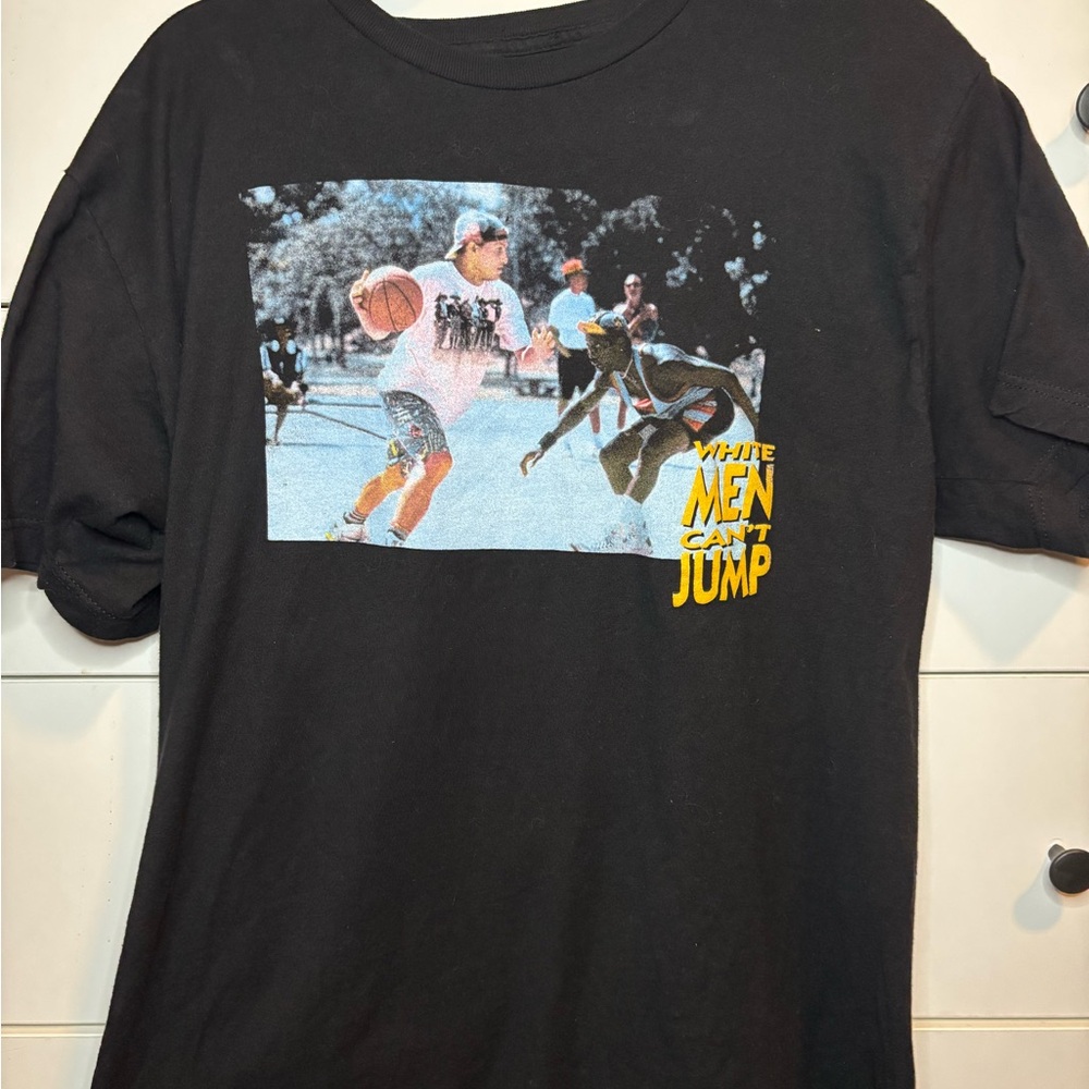 Black Graphic “White Men Can’t Jump” Tee